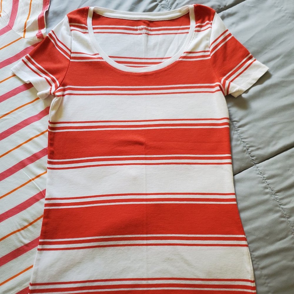 Bundle 2 Striped Tee Shirts Tops Gap & Merona - Picture 4 of 5